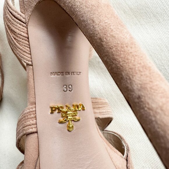Prada Suede Swirls Platform Sandals, size 39 - Picture 5 of 9